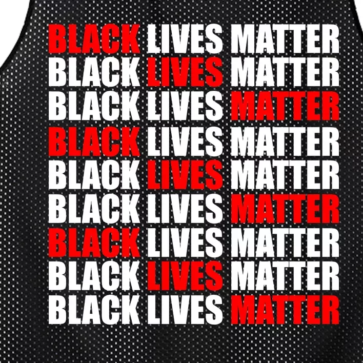 Black Lives Matter Word Mash-Up Design Mesh Reversible Basketball Jersey Tank