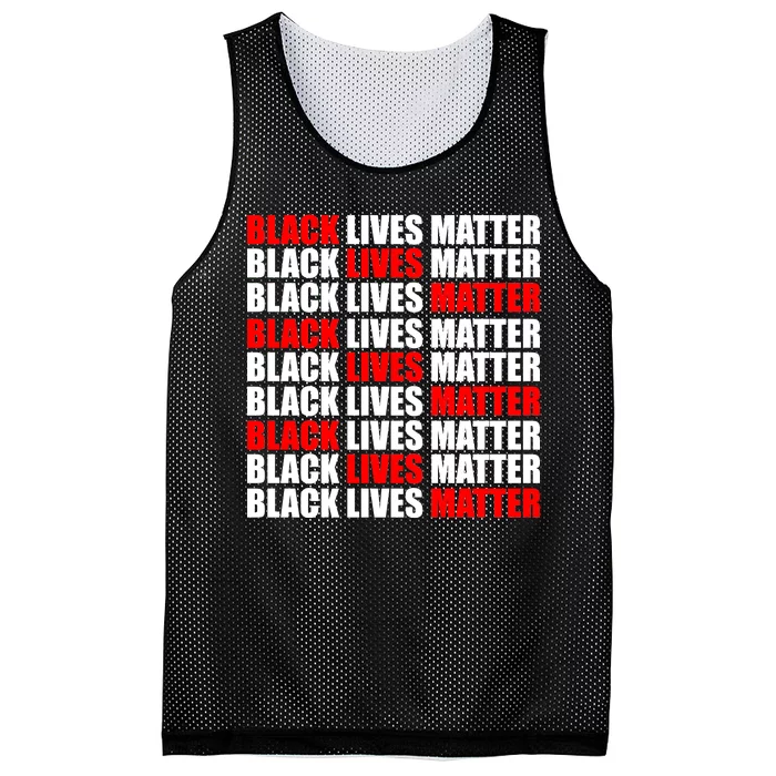 Black Lives Matter Word Mash-Up Design Mesh Reversible Basketball Jersey Tank