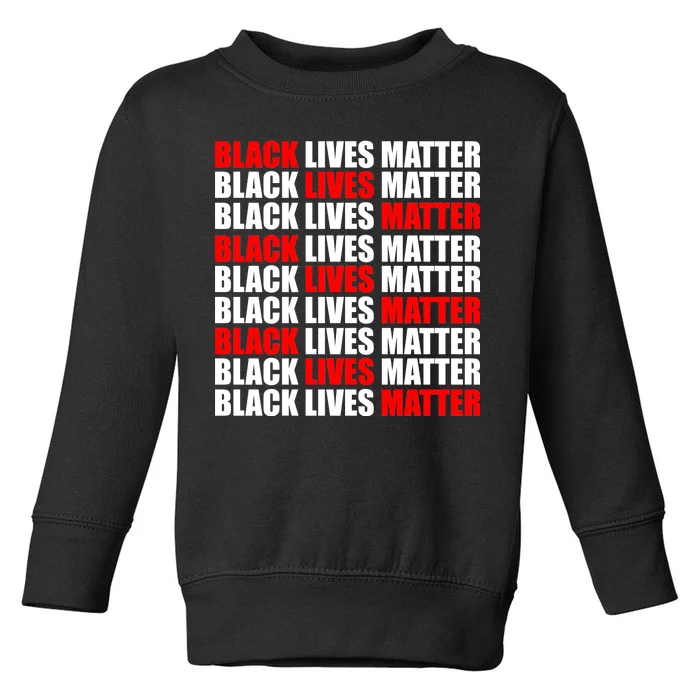 Black Lives Matter Word Mash-Up Design Toddler Sweatshirt