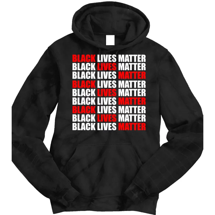 Black Lives Matter Word Mash Up Design Tie Dye Hoodie TeeShirtPalace