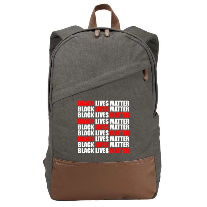 Black Lives Matter Word Mash-Up Design Cotton Canvas Backpack