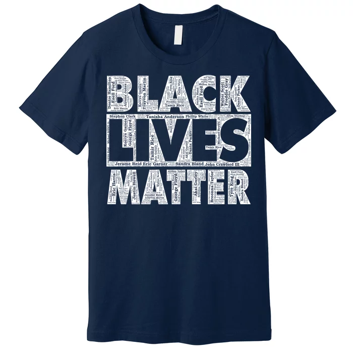 Black Lives Matters Victim Names Pattern Premium T-Shirt