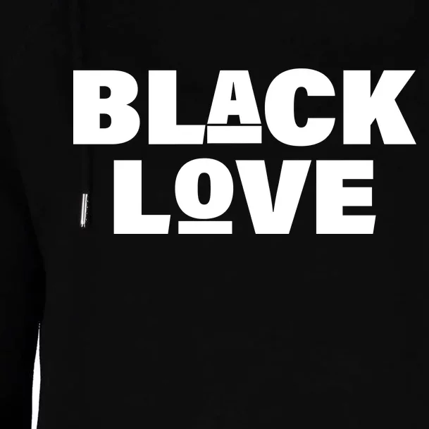 Black Love Womens Funnel Neck Pullover Hood