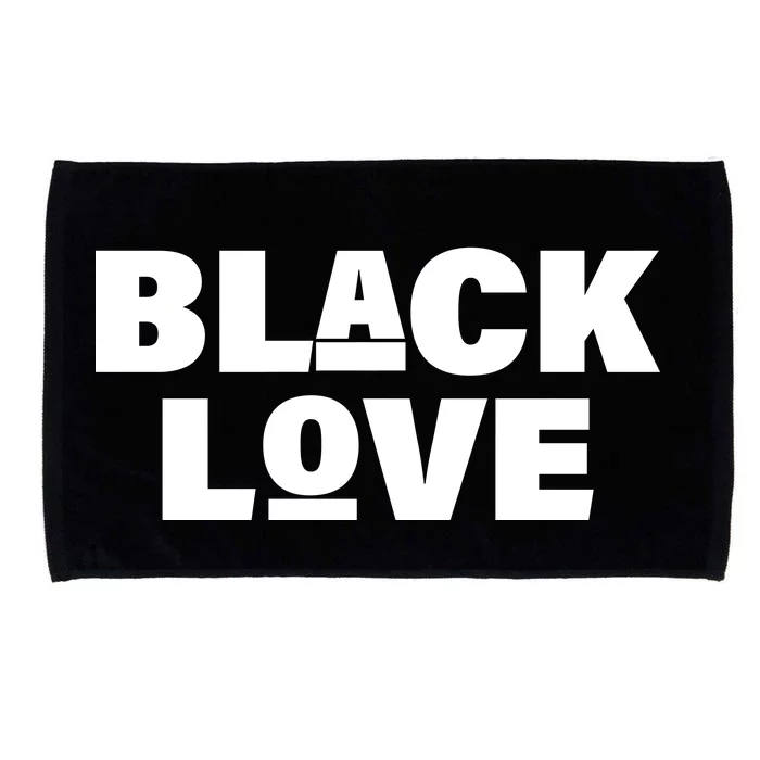 Black Love Microfiber Hand Towel