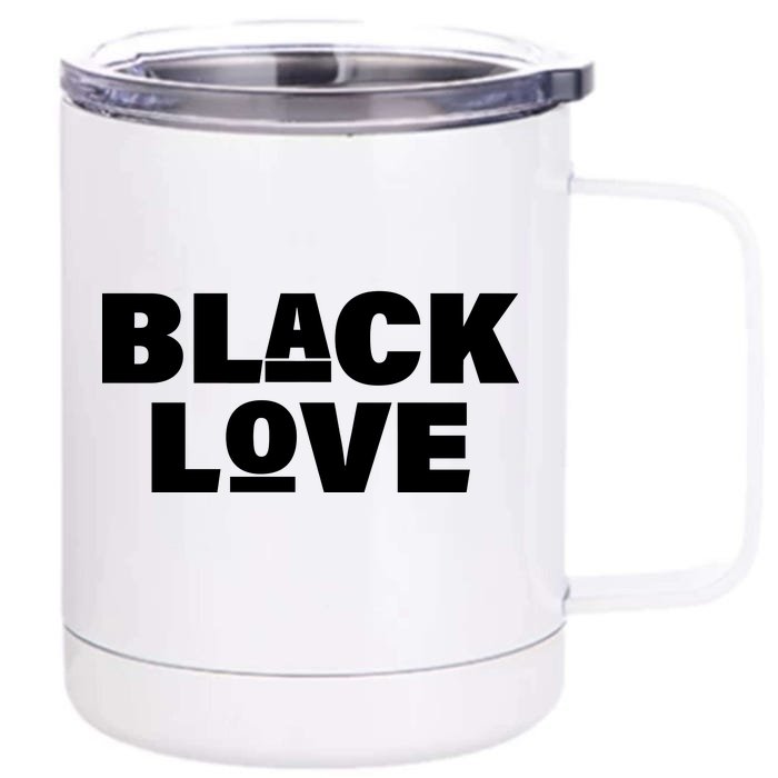 Black Love Front & Back 12oz Stainless Steel Tumbler Cup