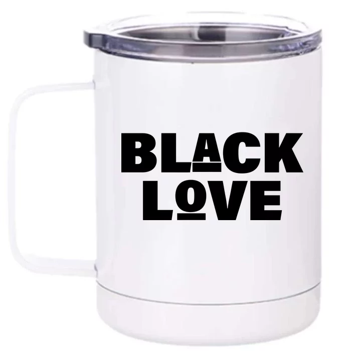 Black Love Front & Back 12oz Stainless Steel Tumbler Cup