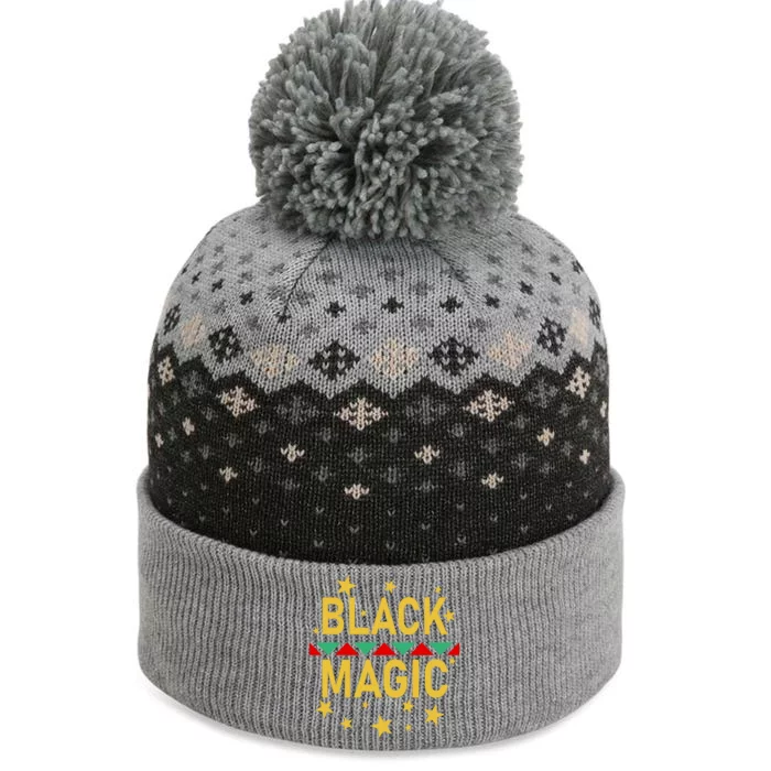 Black Magic Black Excellence The Baniff Cuffed Pom Beanie