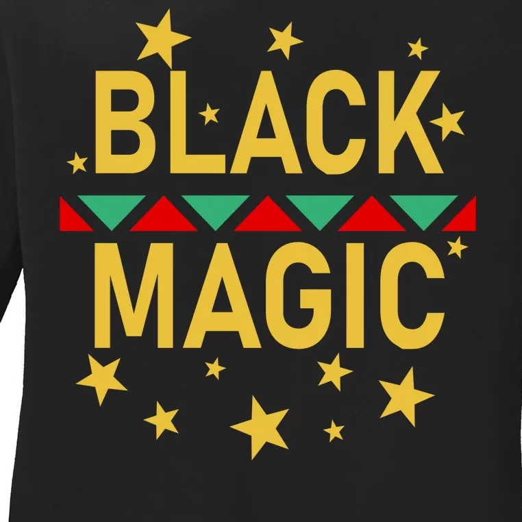 Black Magic Black Excellence Ladies Long Sleeve Shirt