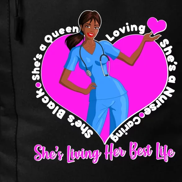 Black Nurse Living Her Best Life Daily Commute Backpack