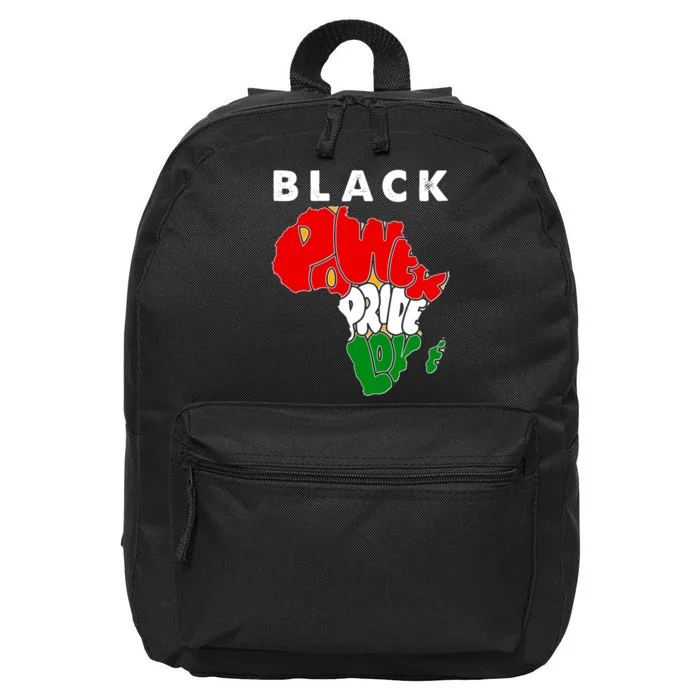 Black Power Pride Love Black History Month 16 in Basic Backpack