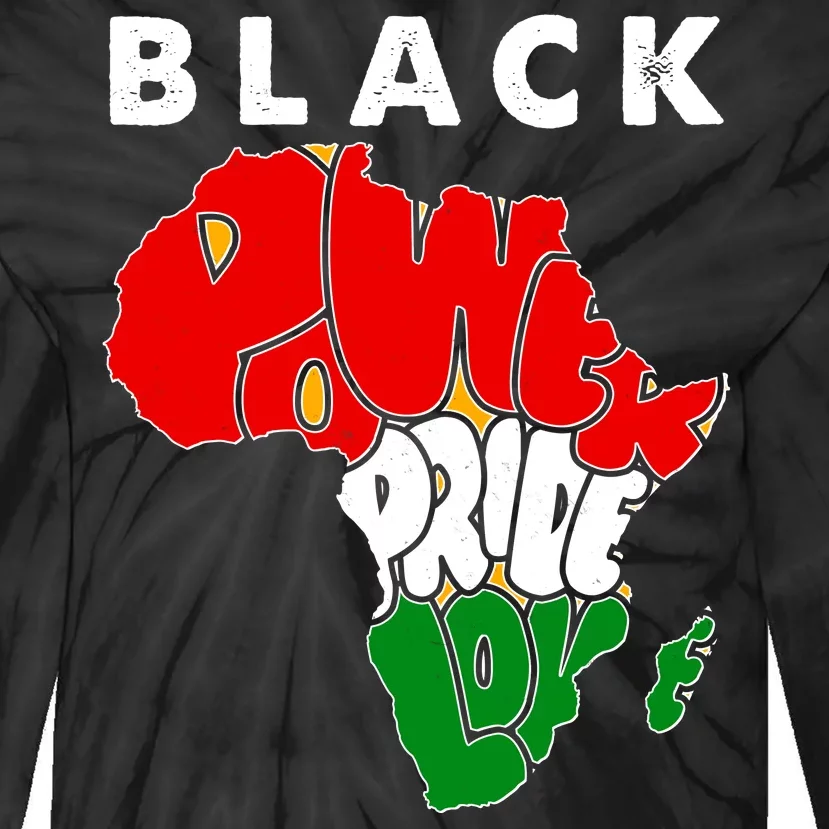 Black Power Pride Love Black History Month Tie-Dye Long Sleeve Shirt