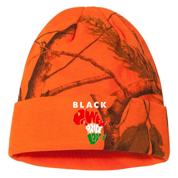 Black Power Pride Love Black History Month Kati - 12in Camo Beanie