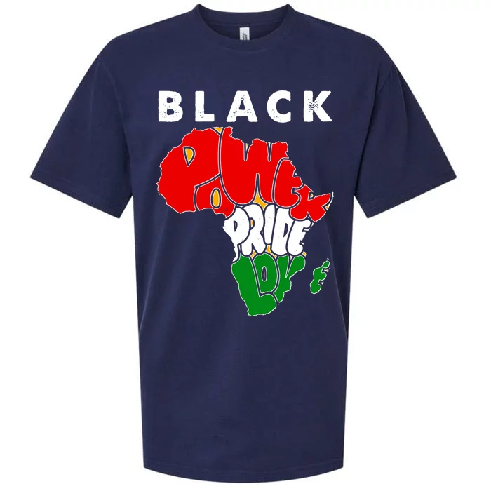 Black Power Pride Love Black History Month Sueded Cloud Jersey T-Shirt