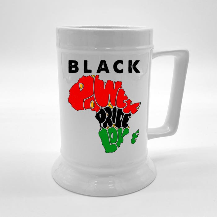 Black Power Pride Love Black History Month Front & Back Beer Stein