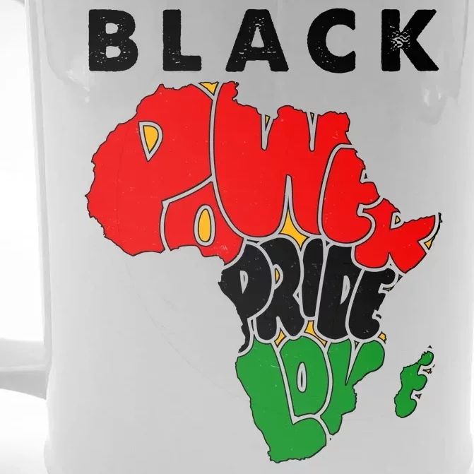 Black Power Pride Love Black History Month Front & Back Beer Stein