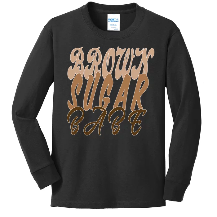 Black Pride Brown Sugar Babe Melanin Kids Long Sleeve Shirt