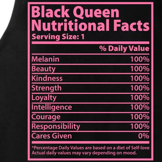 Black Queen Nutritional Facts Ladies Tri-Blend Wicking Tank