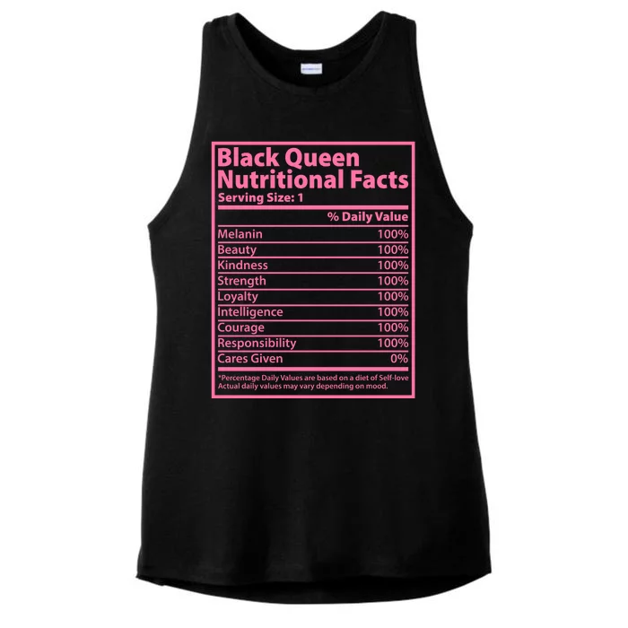 Black Queen Nutritional Facts Ladies Tri-Blend Wicking Tank