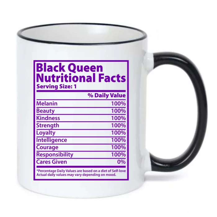 Black Queen Nutritional Facts Black Color Changing Mug