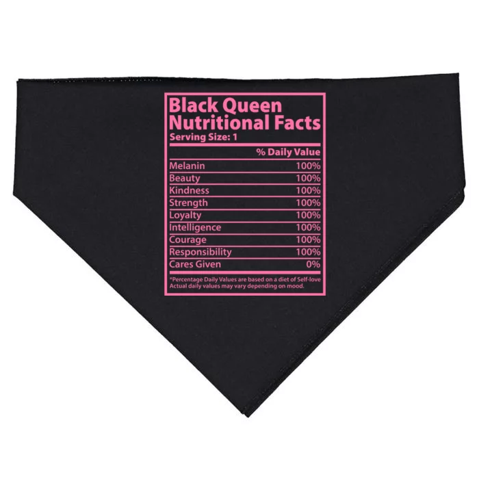 Black Queen Nutritional Facts USA-Made Doggie Bandana