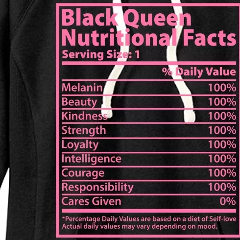 Black Queen Nutritional Facts Women's Fleece Hoodie