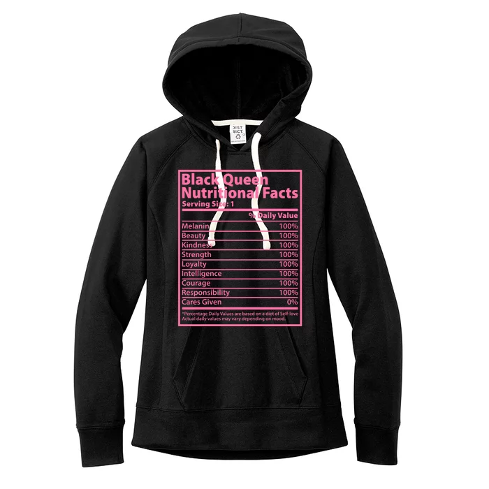 Black Queen Nutritional Facts Women's Fleece Hoodie