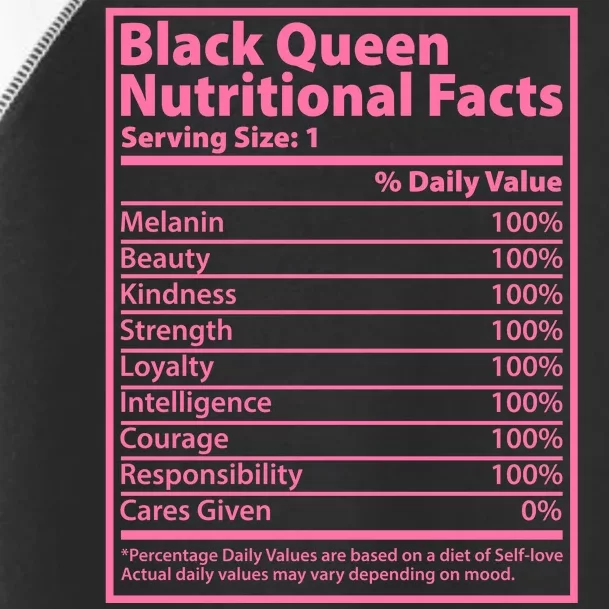 Black Queen Nutritional Facts Toddler Fine Jersey T-Shirt