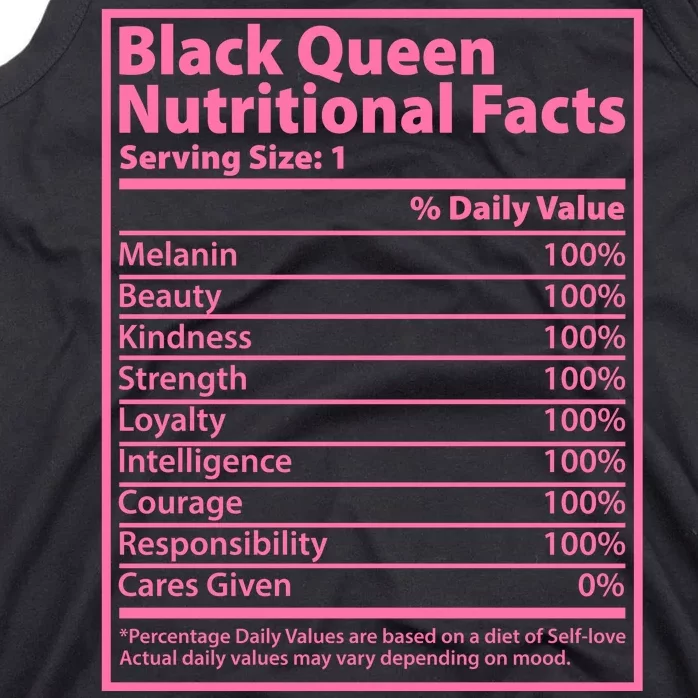 Black Queen Nutritional Facts Tank Top