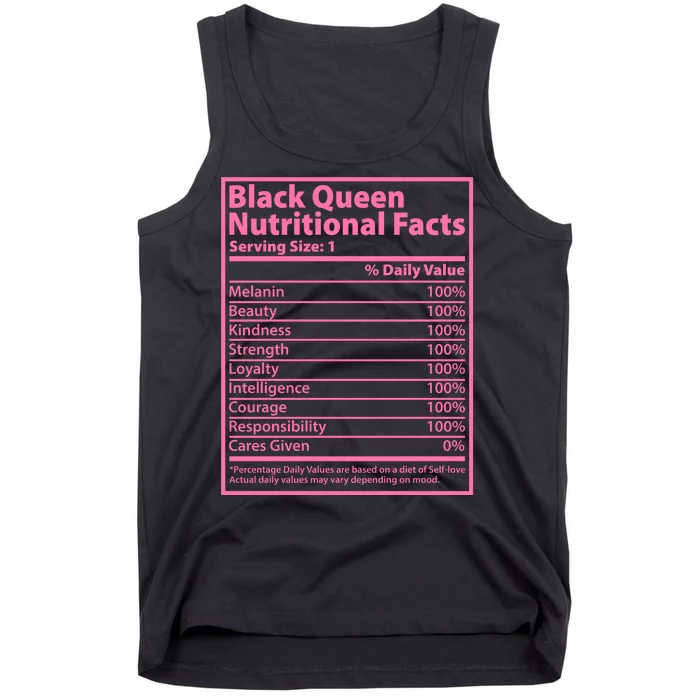 Black Queen Nutritional Facts Tank Top