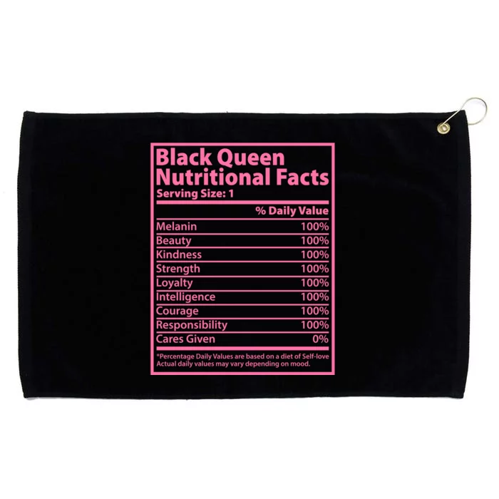 Black Queen Nutritional Facts Grommeted Golf Towel