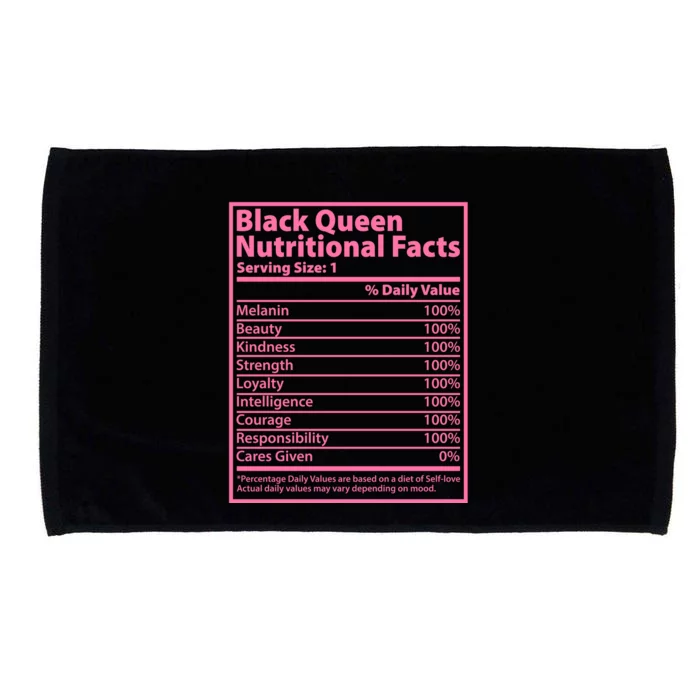 Black Queen Nutritional Facts Microfiber Hand Towel