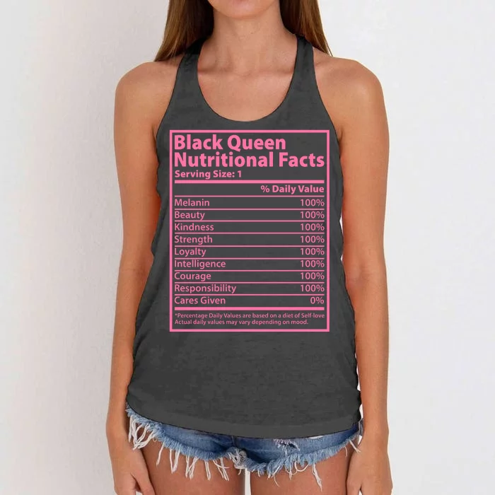 Black Queen Nutritional Facts Women's Knotted Racerback Tank