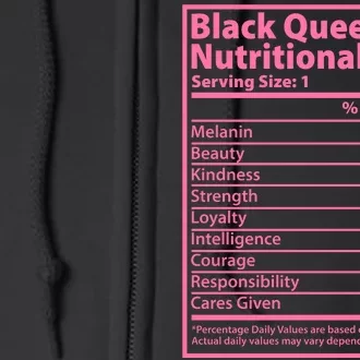 Black Queen Nutritional Facts Full Zip Hoodie