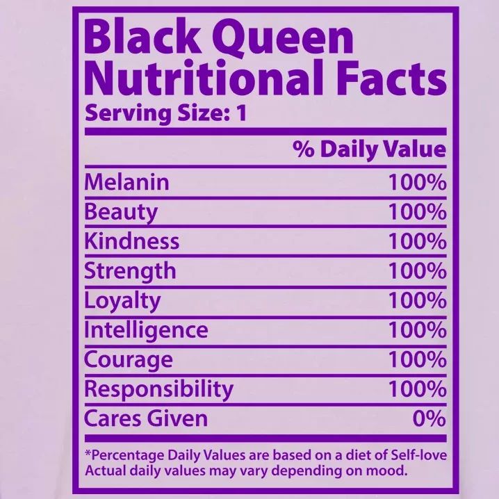 Black Queen Nutritional Facts Garment-Dyed Sweatshirt