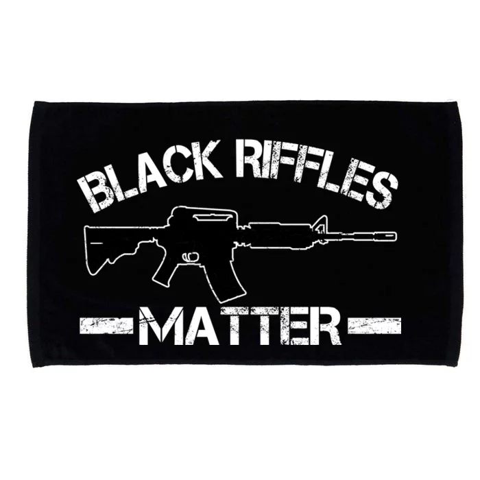 Black Riffles Matter Microfiber Hand Towel