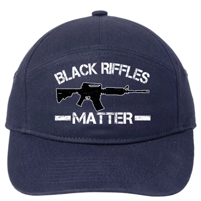 Black Riffles Matter 7-Panel Snapback Hat