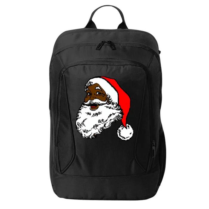 Black Santa Claus Christmas City Backpack