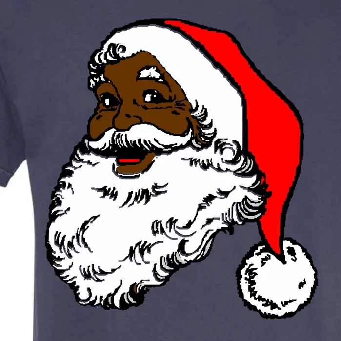 Black Santa Claus Christmas Garment-Dyed Heavyweight T-Shirt