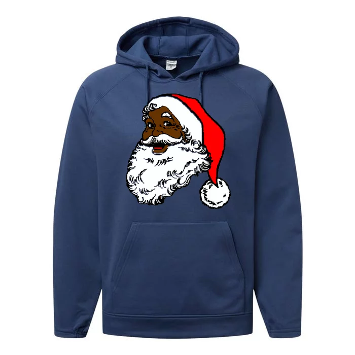 Black Santa Claus Christmas Performance Fleece Hoodie