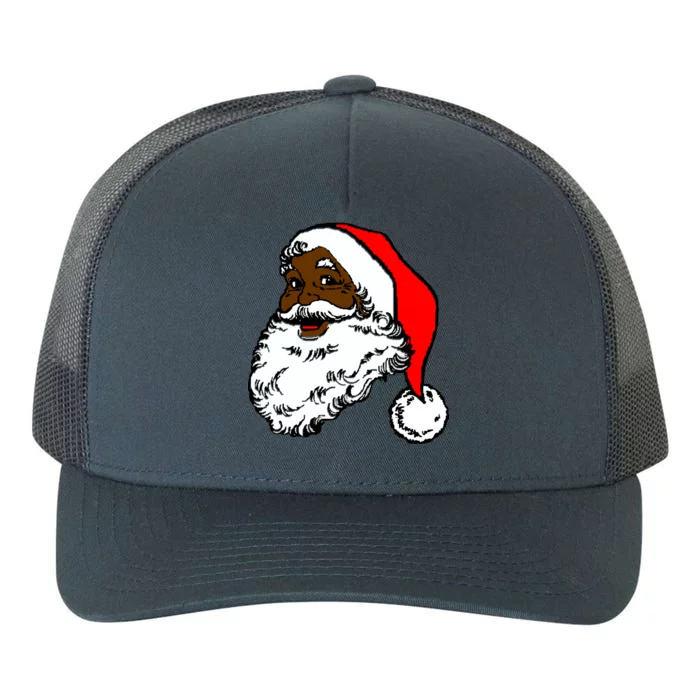 Black Santa Claus Christmas Yupoong Adult 5-Panel Trucker Hat