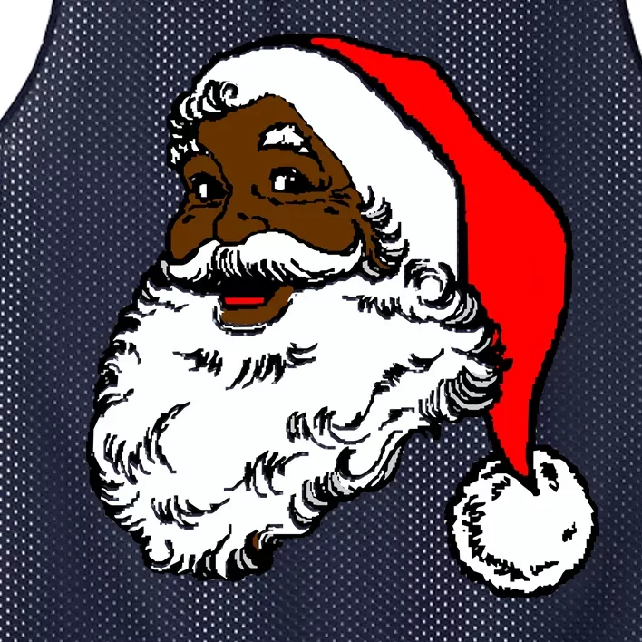 Black Santa Claus Christmas Mesh Reversible Basketball Jersey Tank