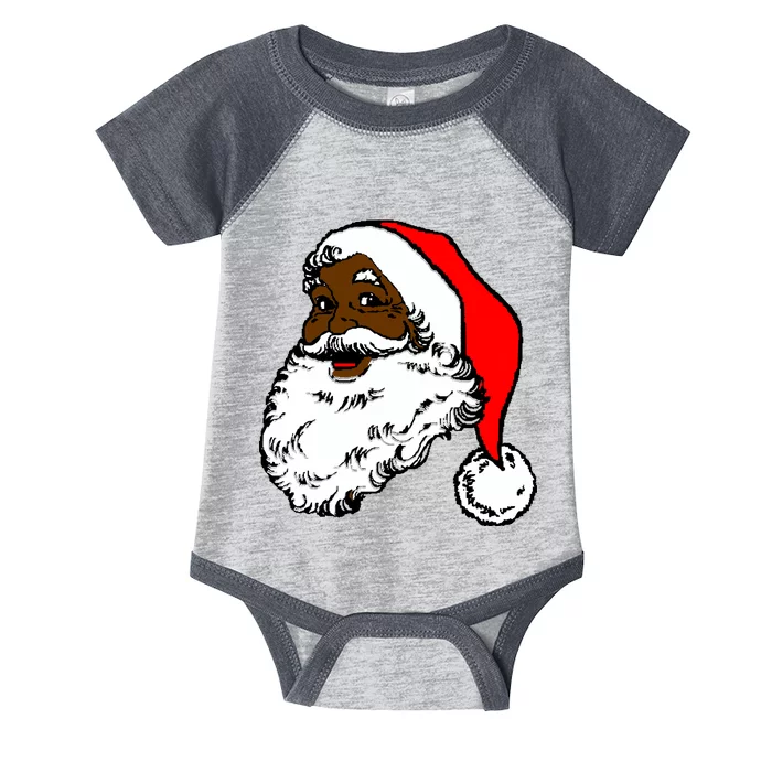 Black Santa Claus Christmas Infant Baby Jersey Bodysuit