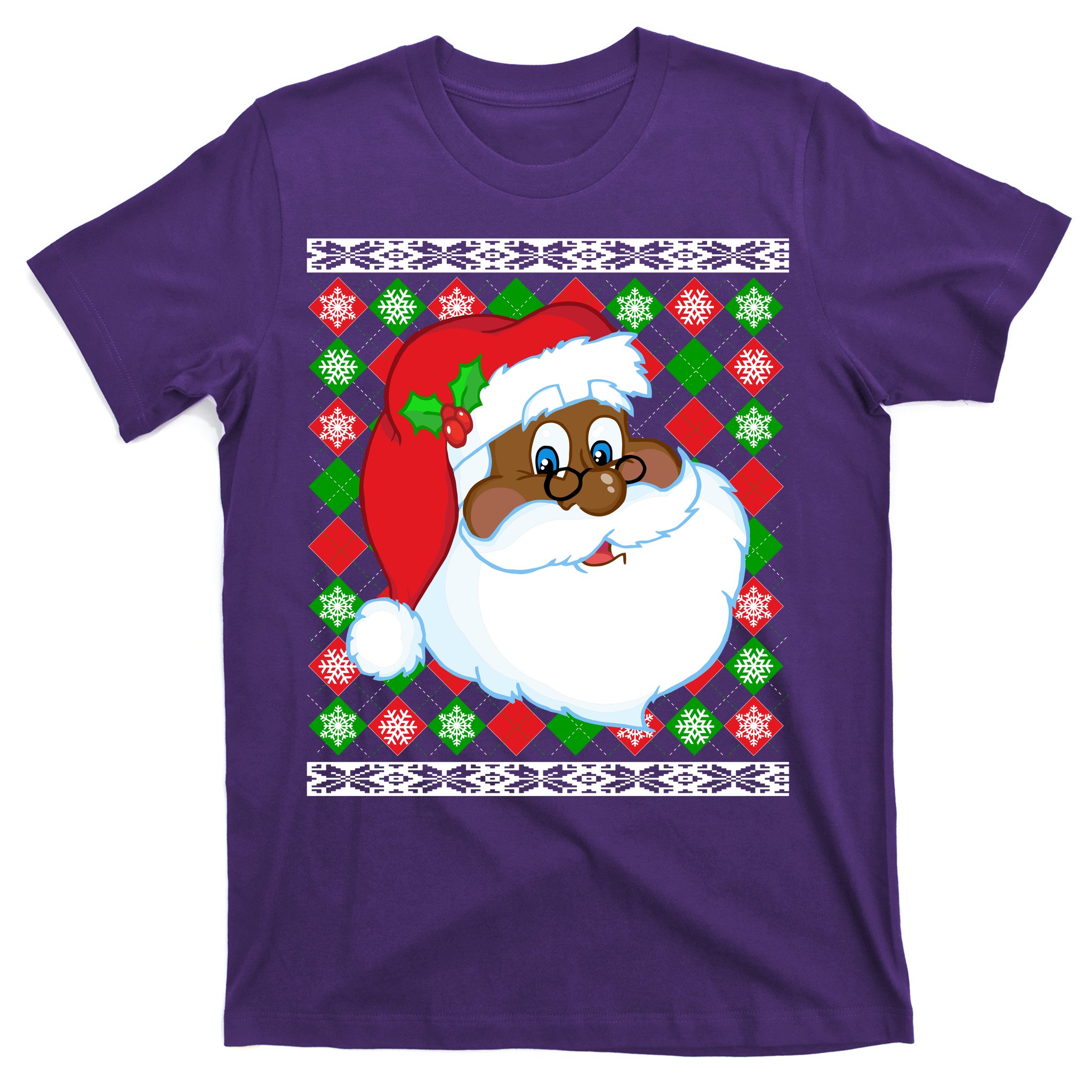 Yo Yo Yo Black Santa Ugly Christmas Sweater Long Sleeve T-Shirt Funny Xmas Gift 