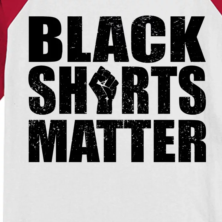 Black Shirts Matter Kids Colorblock Raglan Jersey