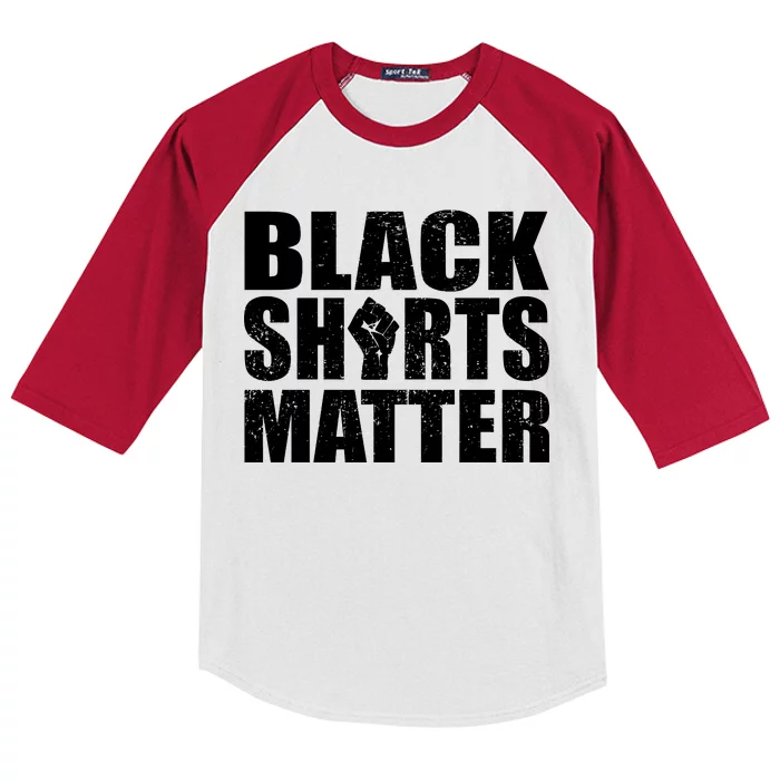 Black Shirts Matter Kids Colorblock Raglan Jersey