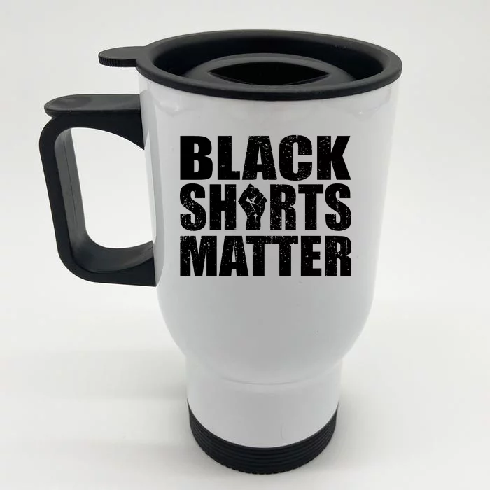 Black Shirts Matter Front & Back Stainless Steel Travel Mug