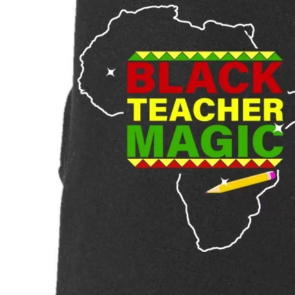 Black Teacher Magic Doggie 3-End Fleece Hoodie