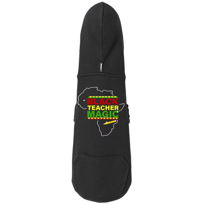 Black Teacher Magic Doggie 3-End Fleece Hoodie