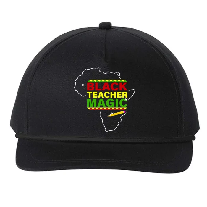 Black Teacher Magic Snapback Five-Panel Rope Hat