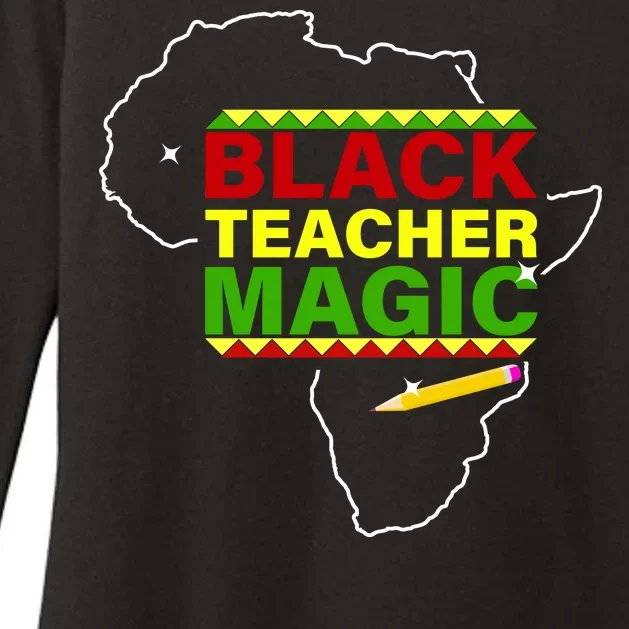 Black Teacher Magic Womens CVC Long Sleeve Shirt